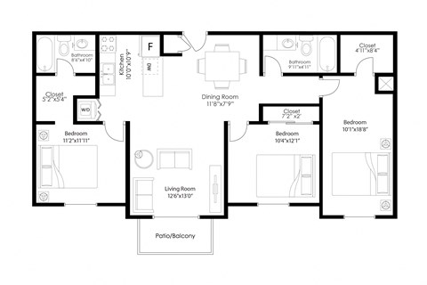 a floor plan of a house